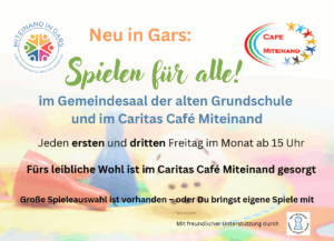 Aushang Spielenachmittag