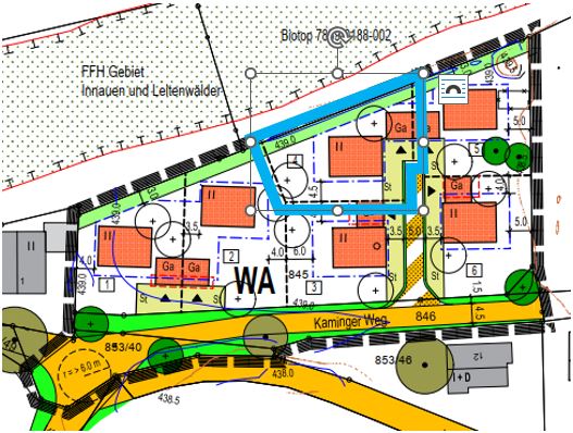 Grundstücksvergabe Baugebiet Kaming (Lageplan)