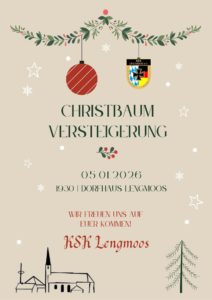 Flyer Christbaumversteigerung KSK Lengmoos