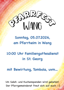 Pfarrfest wang