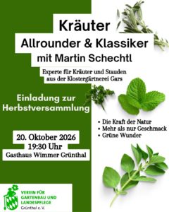 Einladung Herbstversammlung GBV